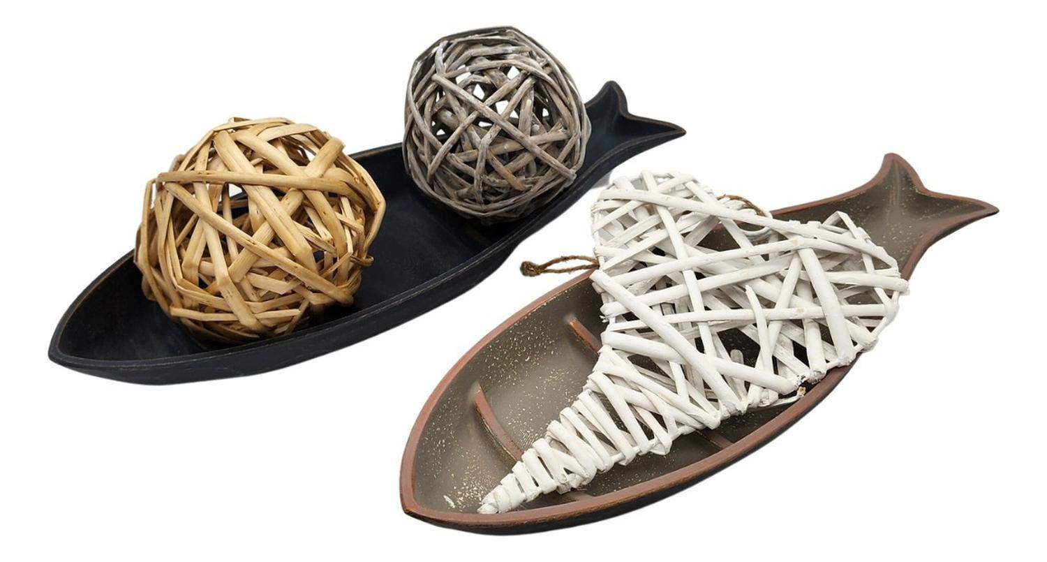 Bandeja Plato Decorativo Pez Estilo Minimalista Cocina - Fliperex