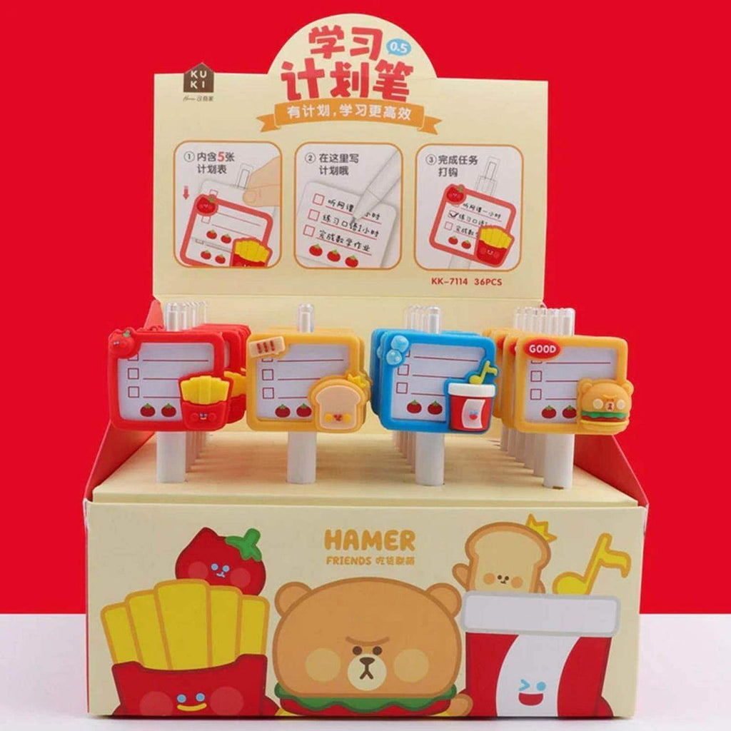 Set 4 Lapices Con Cartelito Comida De Adornos Kawaii - Fliperex