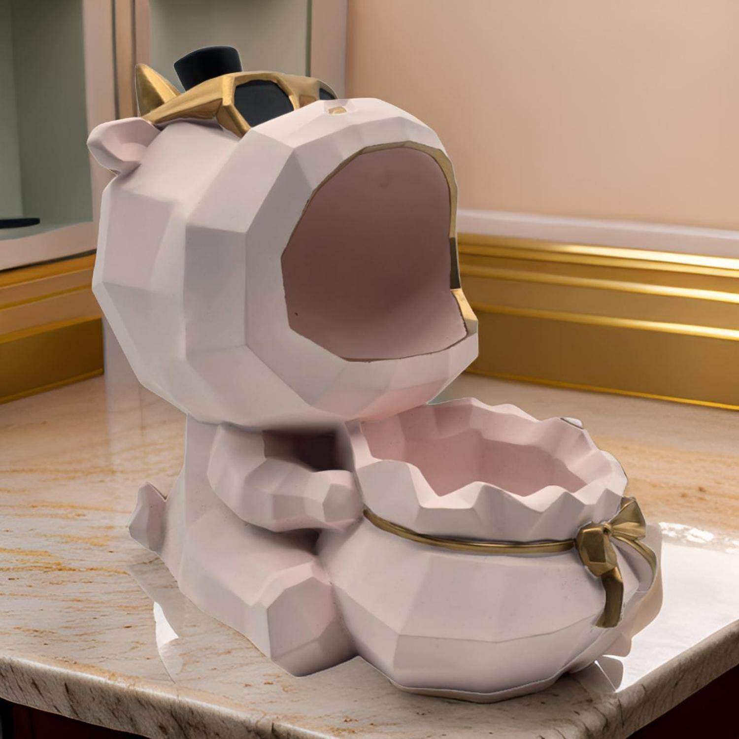 Escultura Decorativa Fortuna Porta Objetos Nordica Rosada - Fliperex