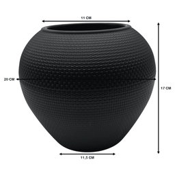 Set 3 Maceteros Plastico Redondo Ovalado Moderno Textura S - Fliperex