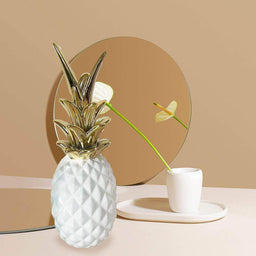 Set 2 Figuras Piñas Decorativas De Ceramica Adorno Decohogar - Fliperex