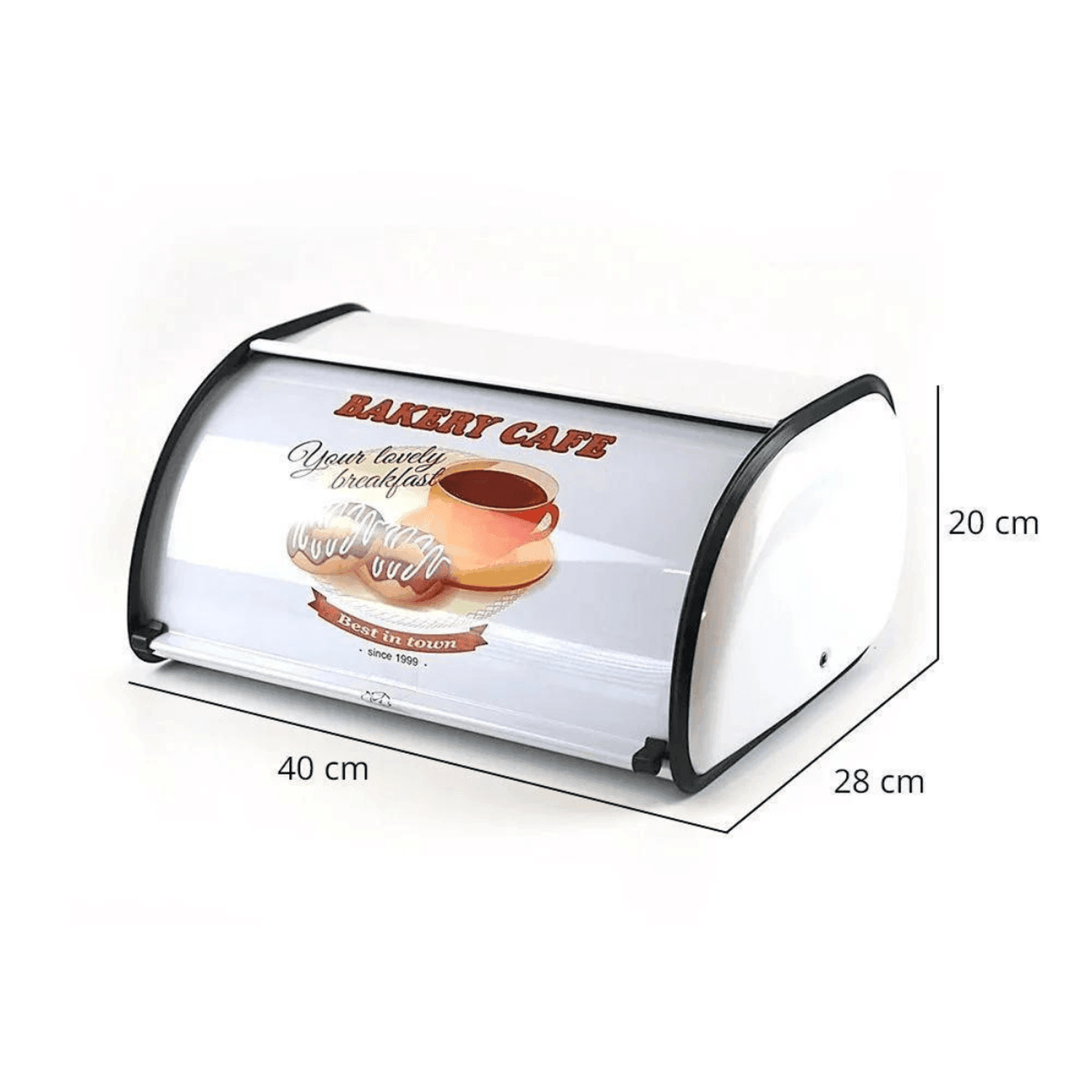 Panera Metálica Vintage Retro Acero Inoxidable Brillante - Fliperex