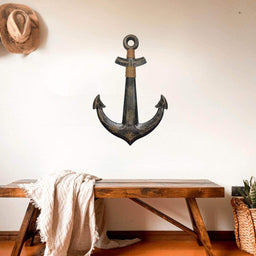 Ancla Decorativo De Madera Gris Oscuro Para Pared Decoracion - Fliperex