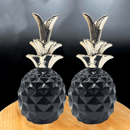 Set 2 Figuras Piñas Decorativas De Ceramica Adorno Decohogar - Fliperex