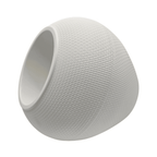 Set 3 Maceteros Plastico Redondo Ovalado Moderno Textura S - Fliperex