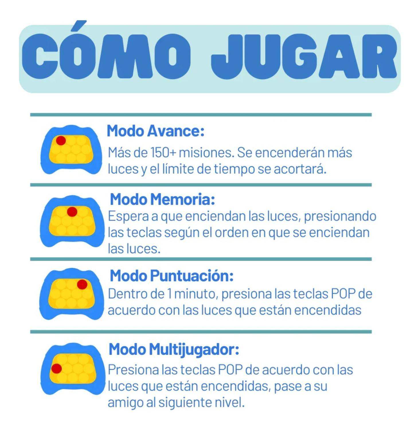 Popit Electronico Juguete Sensorial Pop-it Quickpush Tiktok - Fliperex