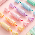 Destacadores Diseño Caramelo 6 Colores Doble Punta - Fliperex