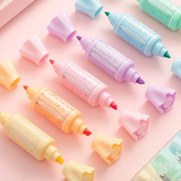 Destacadores Diseño Caramelo 6 Colores Doble Punta - Fliperex