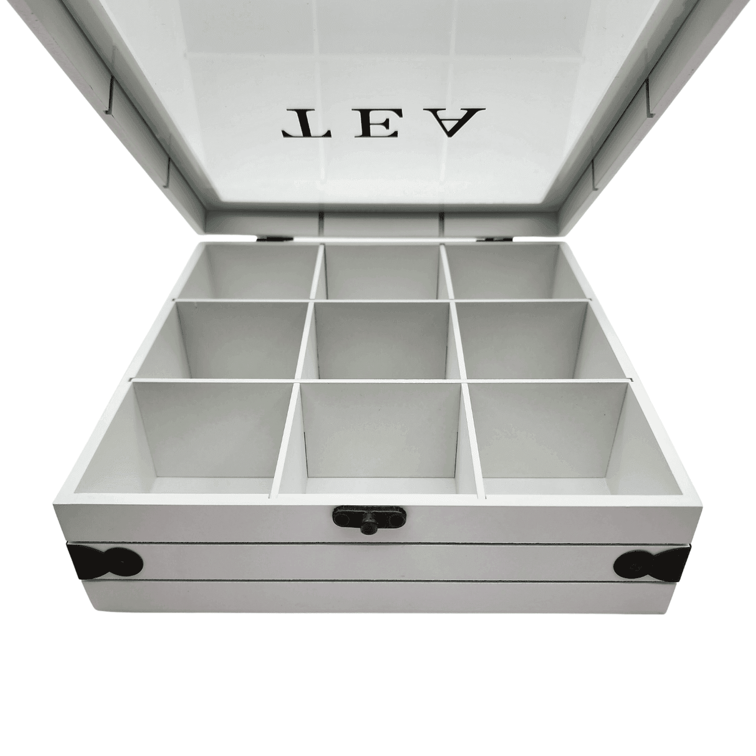 Caja De Té 9 Divisiones Tapa Con Diseño Decorativa - Fliperex