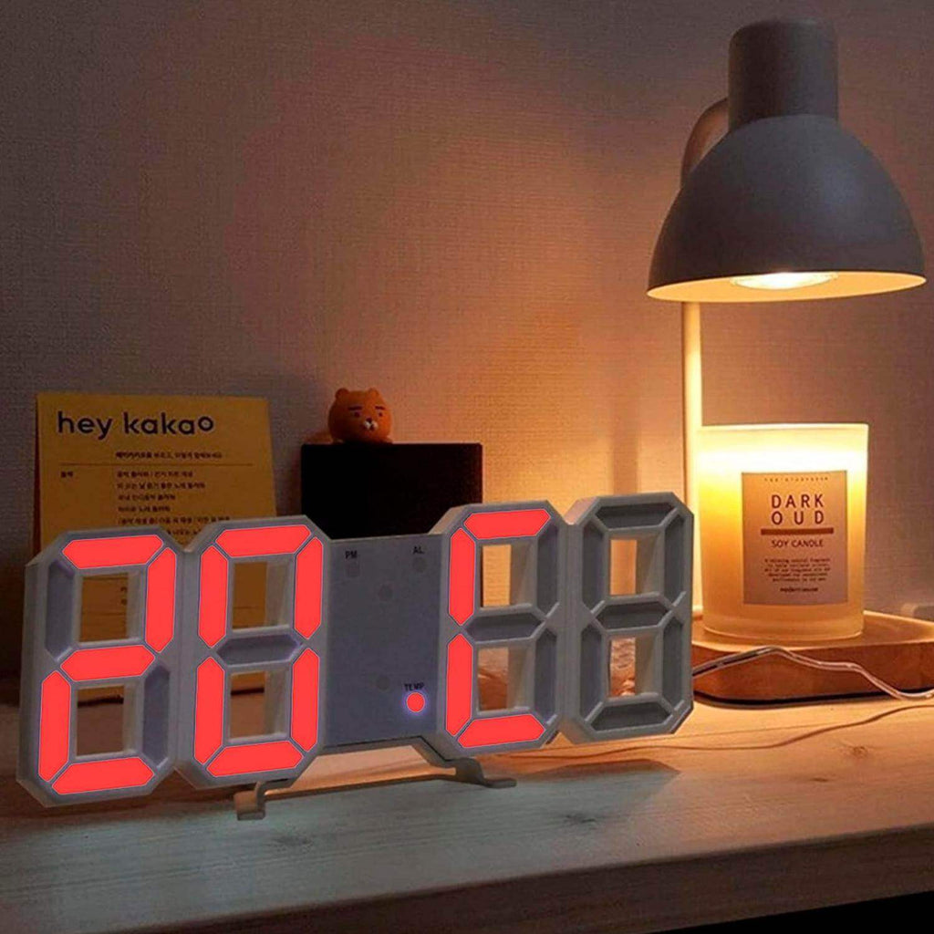 Reloj Despertador Digital Led 3d De Escritorio O Muro - Fliperex