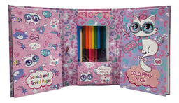 Set De Arte Para Niños Lapices Dibujos y Pizarra Colorear - Fliperex