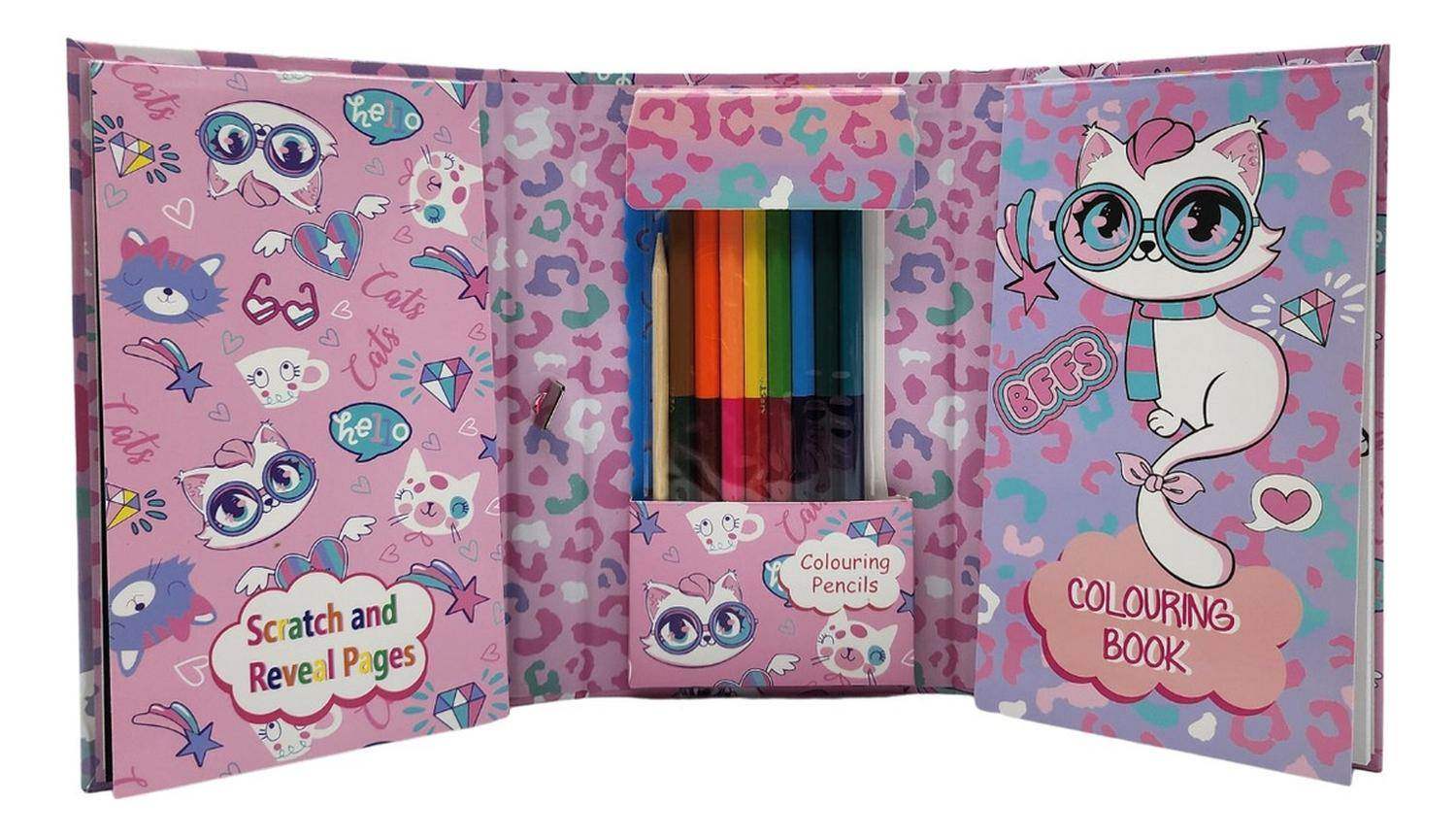 Set De Arte Para Niños Lapices Dibujos y Pizarra Colorear - Fliperex