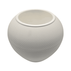 Set 3 Maceteros Plastico Redondo Ovalado Moderno Textura S - Fliperex