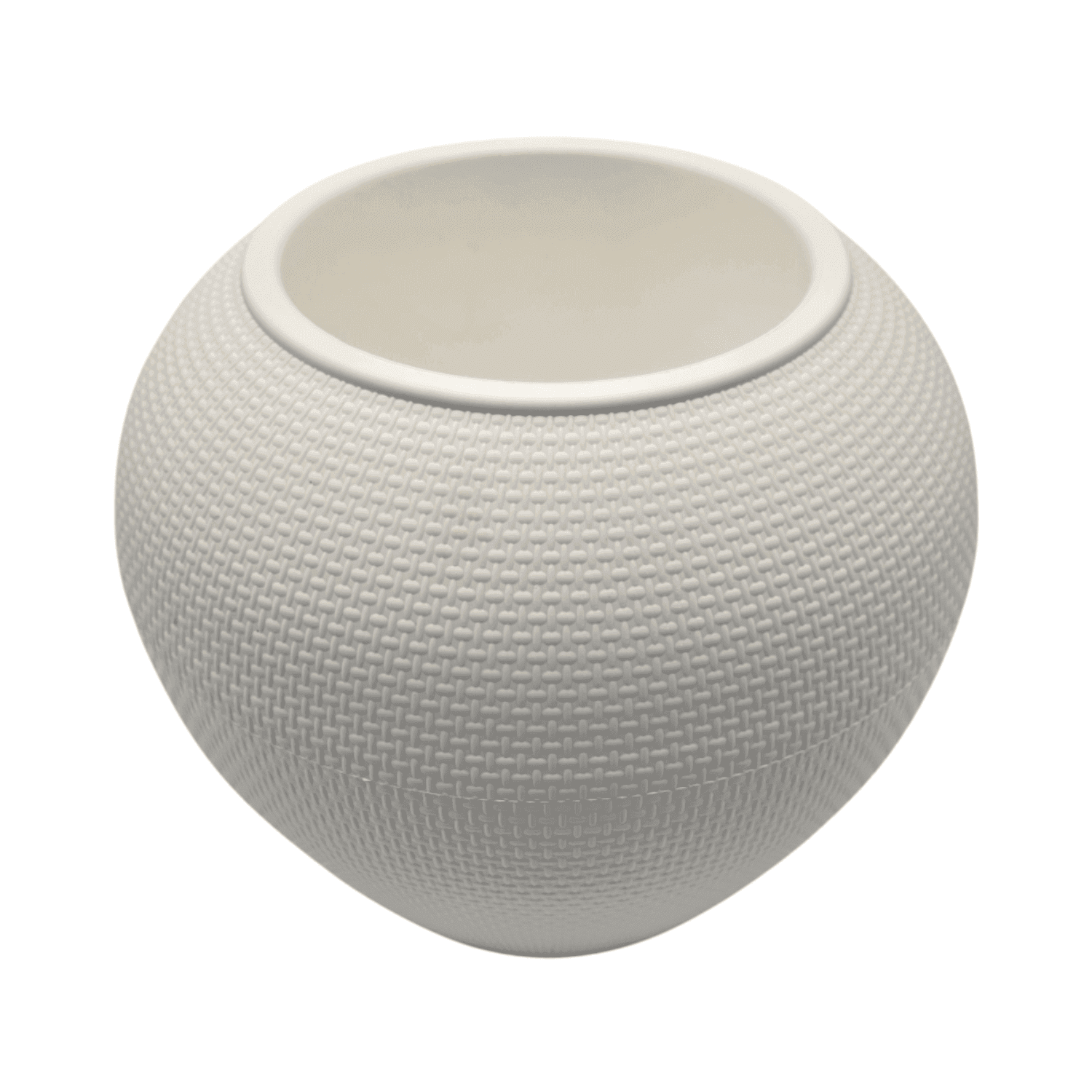 Set 3 Maceteros Plastico Redondo Ovalado Moderno Textura S - Fliperex