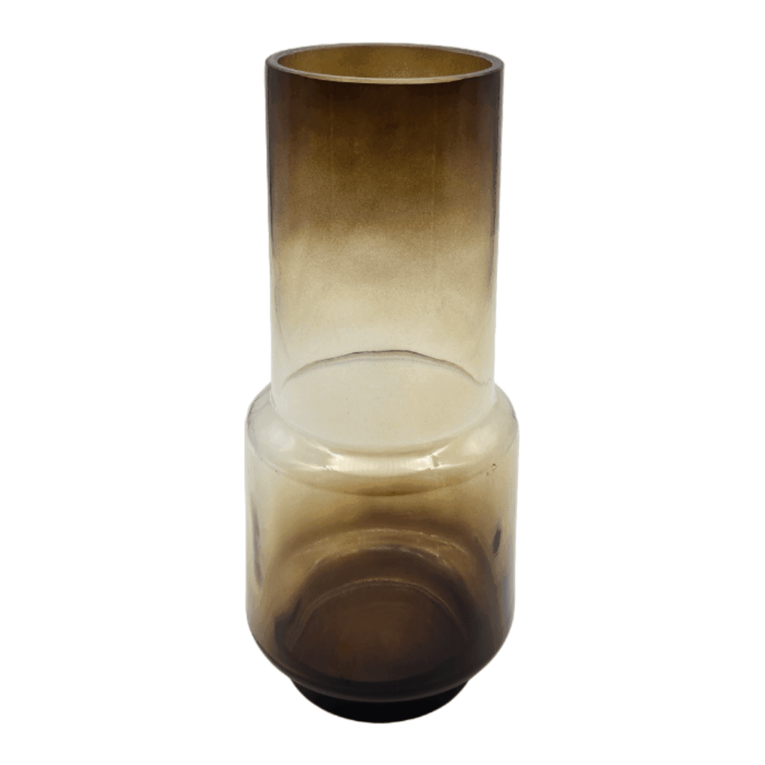 Florero Decorativo De Vidrio Cristal Con Diseño Tonos Café - Fliperex