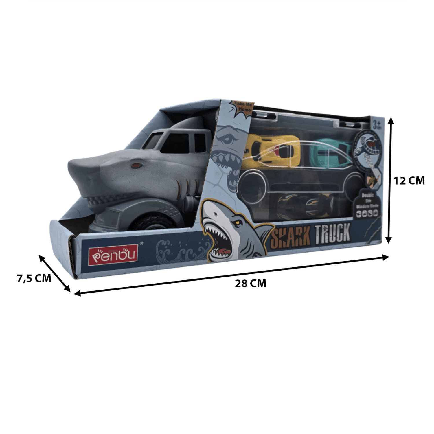 Camion De Carga Maletin Transportador Autitos Juego Tiburon - Fliperex