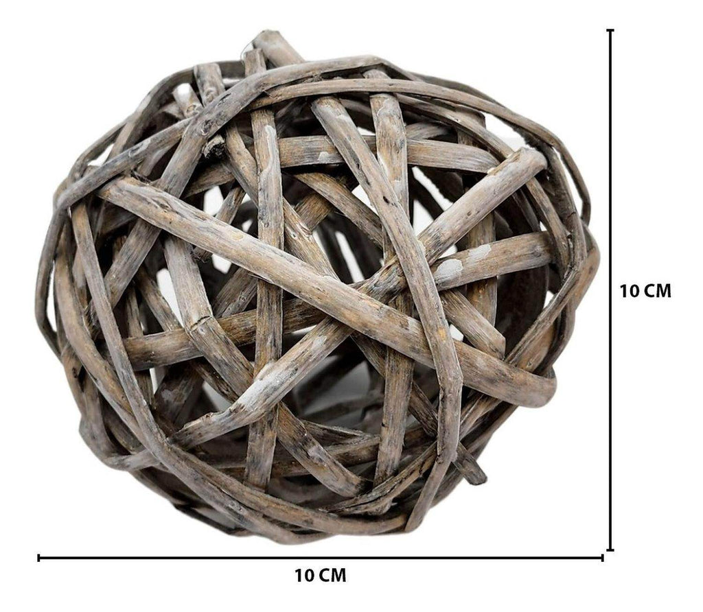 Esfera De Mimbre Para Decoración Pelotas De Mimbre Gris - Fliperex
