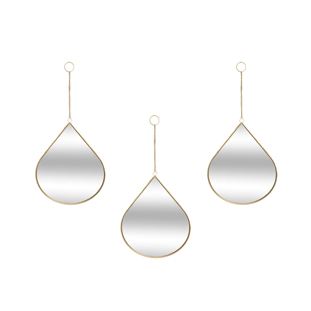 Set 3 Espejos De Pared Para Colgar De Gota Marcos De Espejos - Fliperex