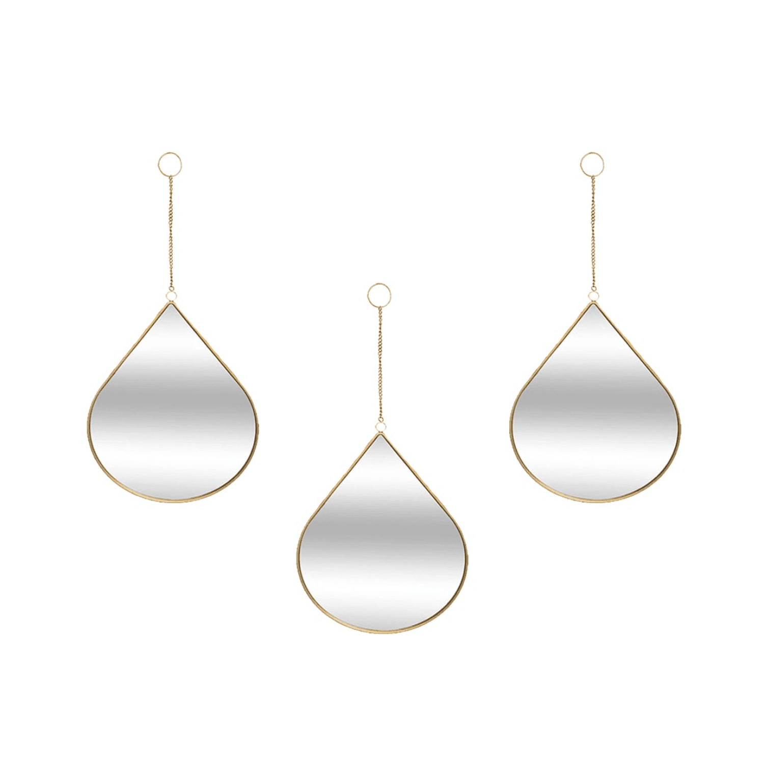 Set 3 Espejos De Pared Para Colgar De Gota Marcos De Espejos - Fliperex