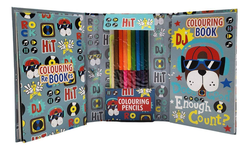 Set De Arte Para Niños Lapices Dibujos y Pizarra Colorear - Fliperex