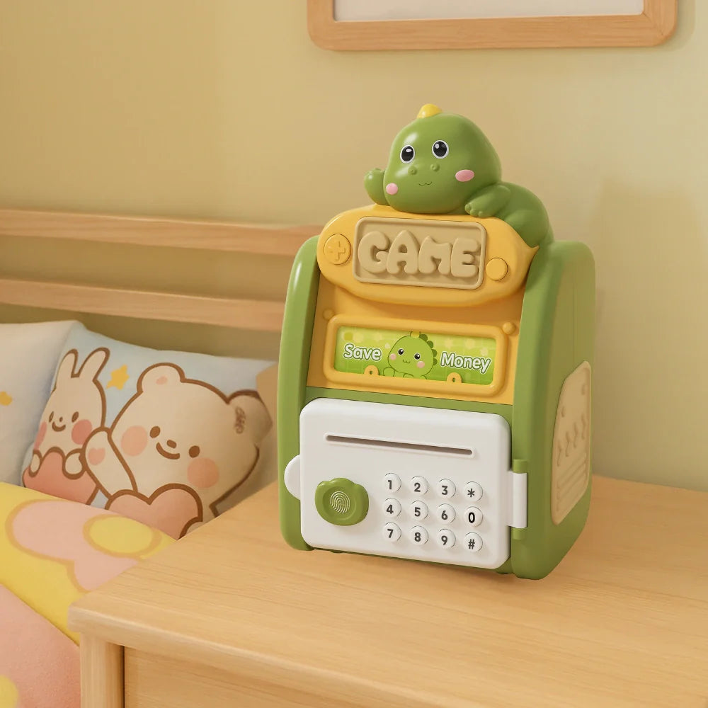 Alcancia Caja Fuerte Kawaii Clave Huella Digital Infantil