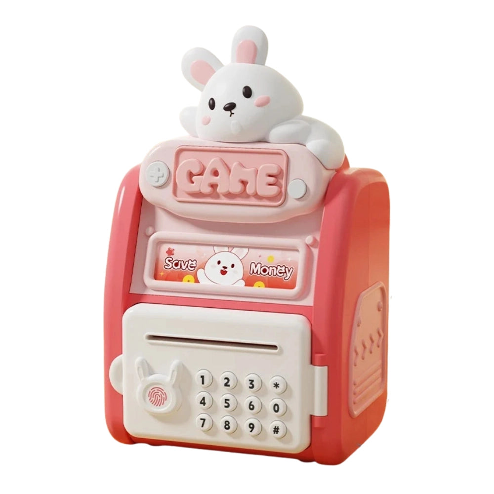 Alcancia Caja Fuerte Kawaii Clave Huella Digital Infantil