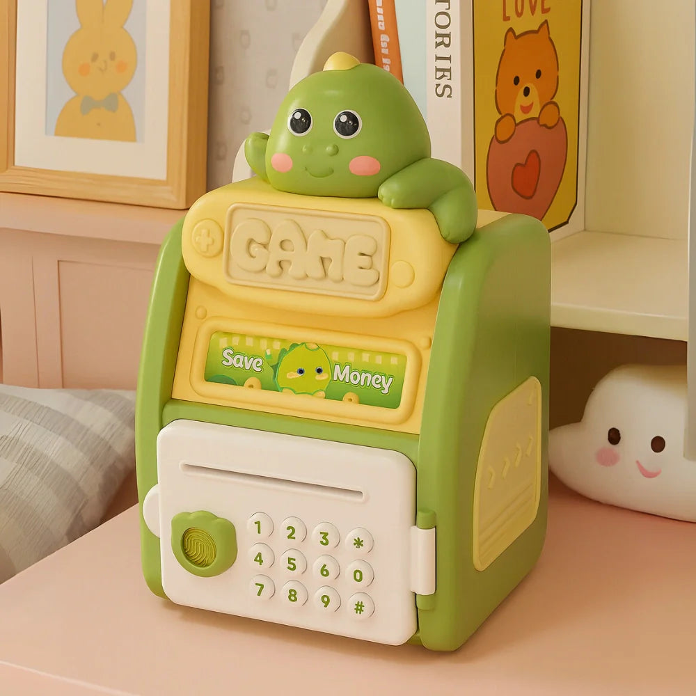 Alcancia Caja Fuerte Kawaii Clave Huella Digital Infantil