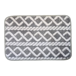 Alfombra De Baño Piso Extra Suave y Absorbente Diseño Trenza - Fliperex
