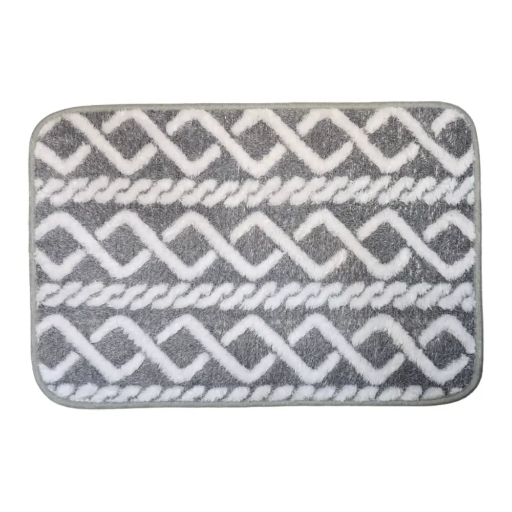 Alfombra De Baño Piso Extra Suave y Absorbente Diseño Trenza - Fliperex