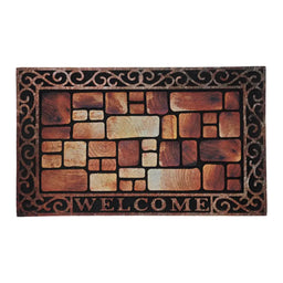 Alfombra Limpiapies Felpudo Alfombra De Entrada Vintage Café - Fliperex