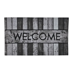 Alfombra Limpiapies Felpudo Alfombra De Entrada Welcome Gris - Fliperex