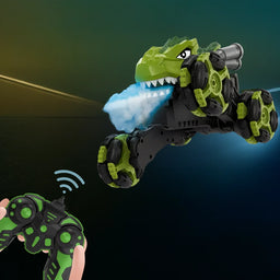 Auto Dinosaurio a Control Remoto RC Con Luces Vapor Y Sonido