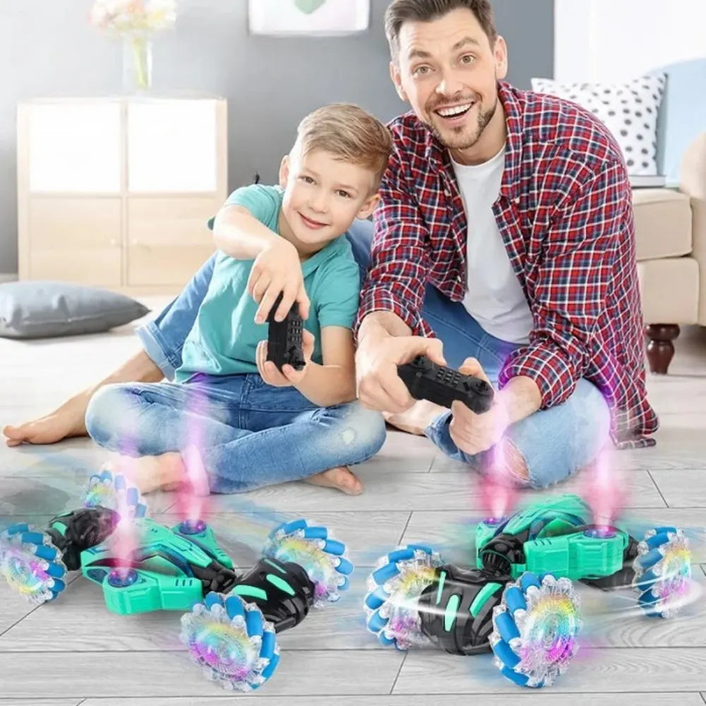 Auto a Control Remoto Laser Acrobatico Con Vapor y Luces Led