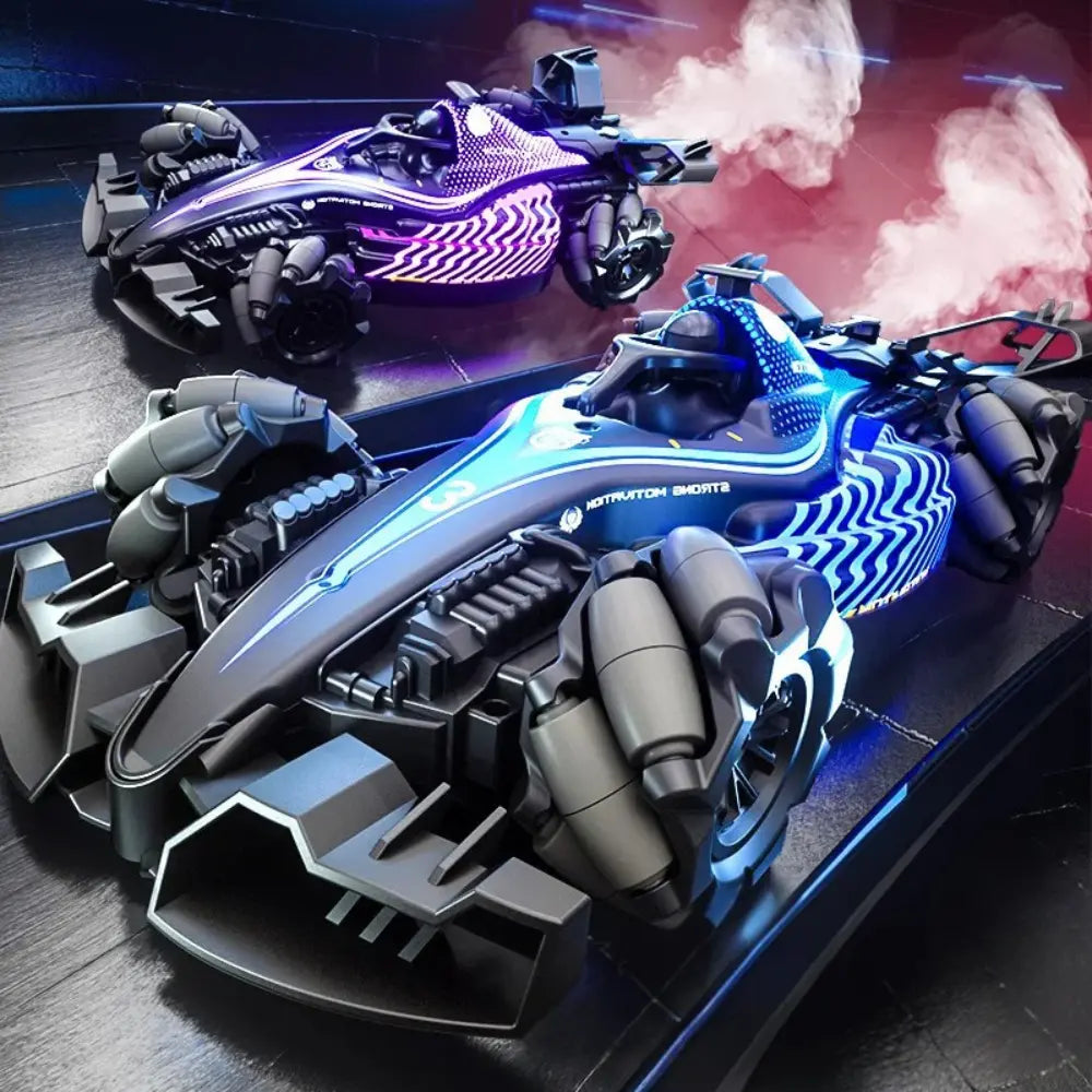 Auto a Control Remoto RC F1 Con Vapor Luz y Giros Stunt Car