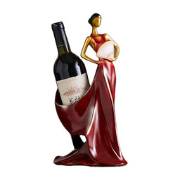 Bailarina Dorada Decorativa Vino Figura Decorativa Estatua - Fliperex