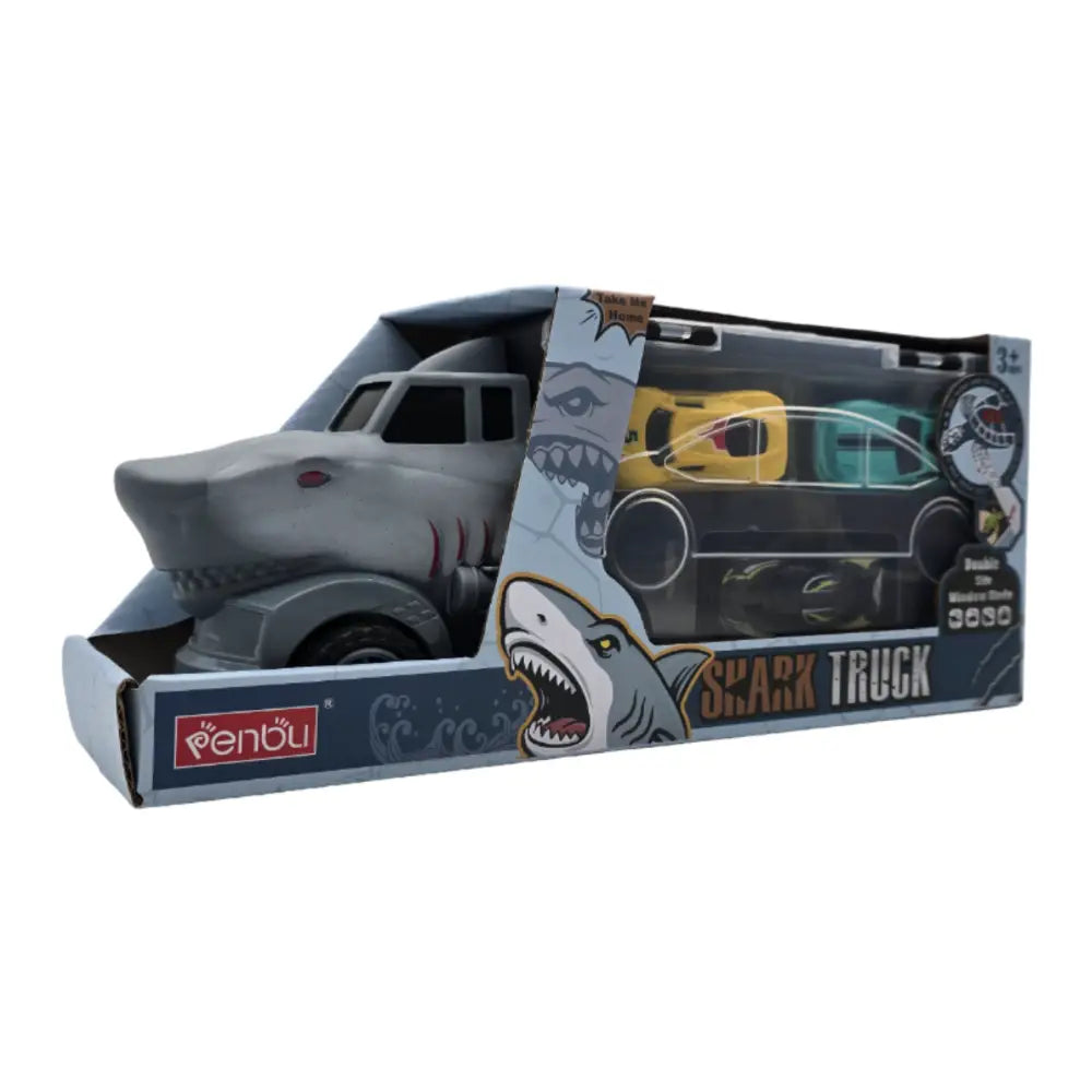 Camion De Carga Maletin Transportador Autitos Juego Tiburon - Fliperex