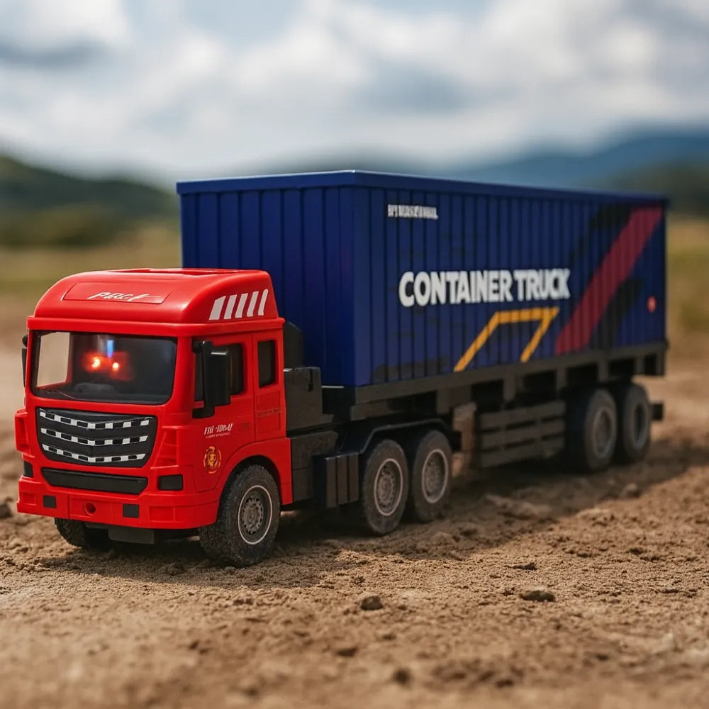 Camion Contenedor A Control Remoto Rc Juguete Con Luces