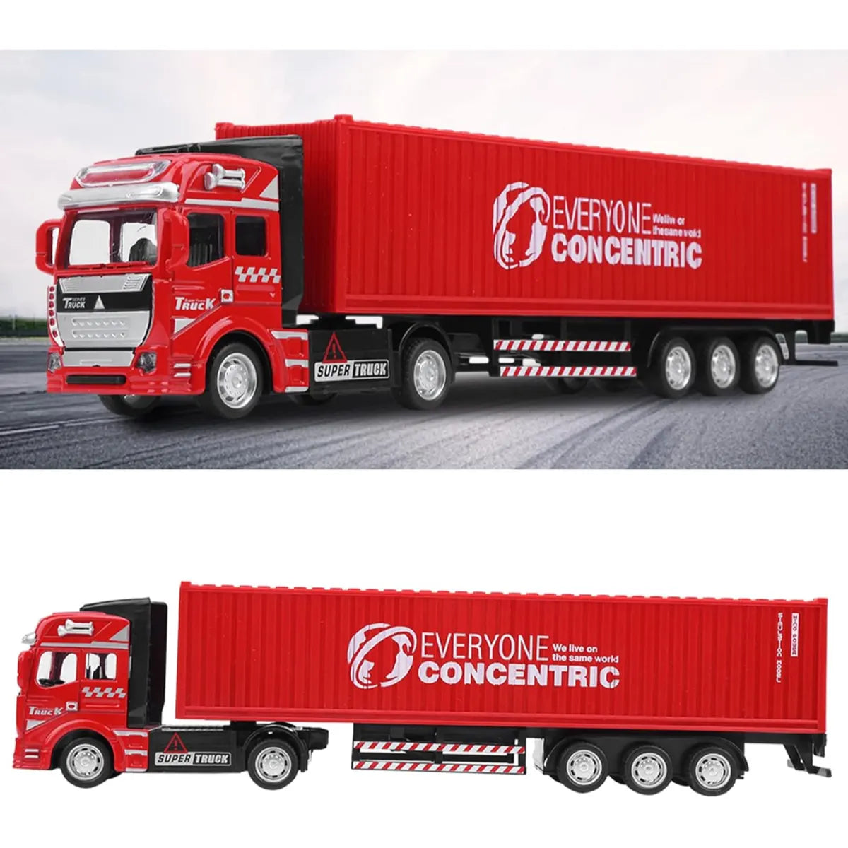 Camión Contenedor Aleación 1:48 Modelo Coche Juguete