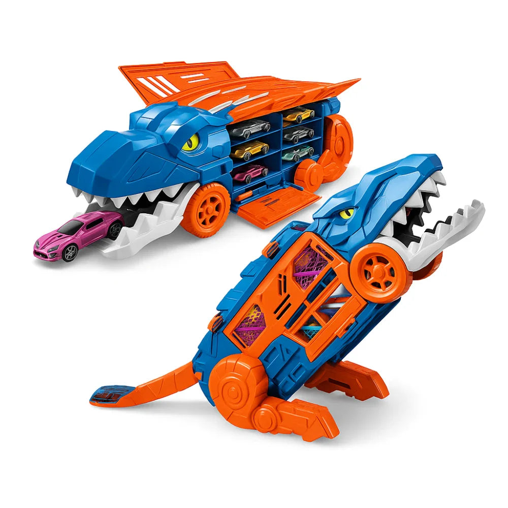 Camion Transportador Porta Autitos 2 en 1 Pista Lanzamiento