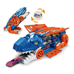 Camion Transportador Porta Autitos 2 en 1 Pista Lanzamiento