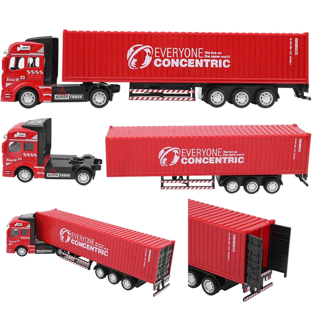 Camión Contenedor Aleación 1:48 Modelo Coche Juguete