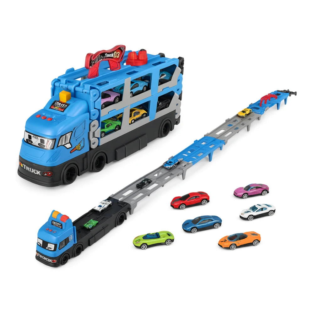 Camion De Carga Maletin Transportador De Autitos Juego Niños