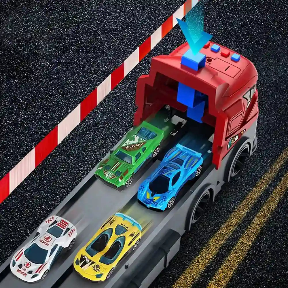 Camion De Carga Maletin Transportador De Autitos Juego Niños