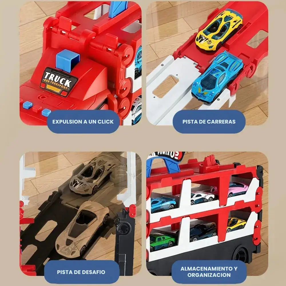 Camion De Carga Maletin Transportador De Autitos Juego Niños