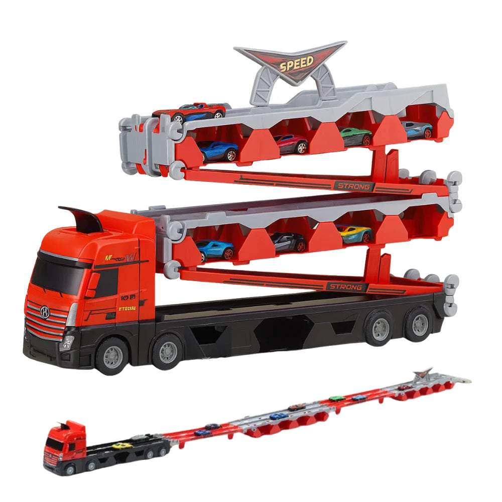 Camion De Carga Maletin Transportador De Autitos Juego Niños