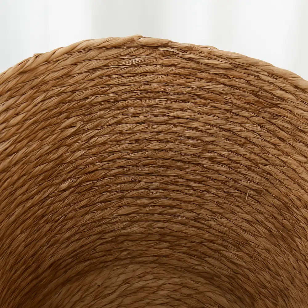 Canasto Cesta De Yute Tejida Con Tapa Acabado Rustico M