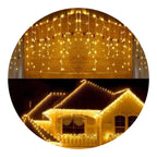Cascada Luces Led Cortina Navidad Boda Matrimonio Fiestas - Fliperex