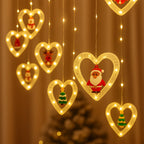 Cascada Guirnaldas de Navidad Luces Navideñas de Corazones
