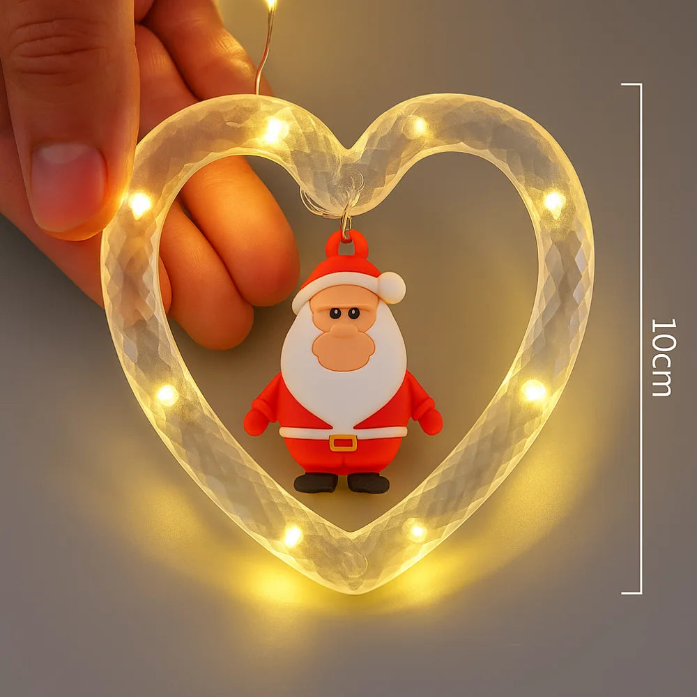 Cascada Guirnaldas de Navidad Luces Navideñas de Corazones