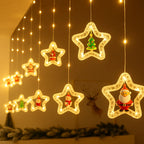 Cascada Guirnaldas de Navidad Luces Navideñas de Estrellas